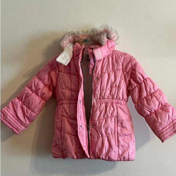 OshKosh B’gosh Fleece Lined Pink Winter Puffer Jacket Size 6X - Picture 1 of 7